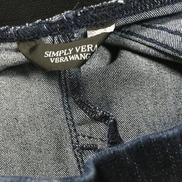 Simply Vera Jeggings Dark Wash Denim Skinny Jean Leggings Women's sz 4 Long - Picture 3 of 12